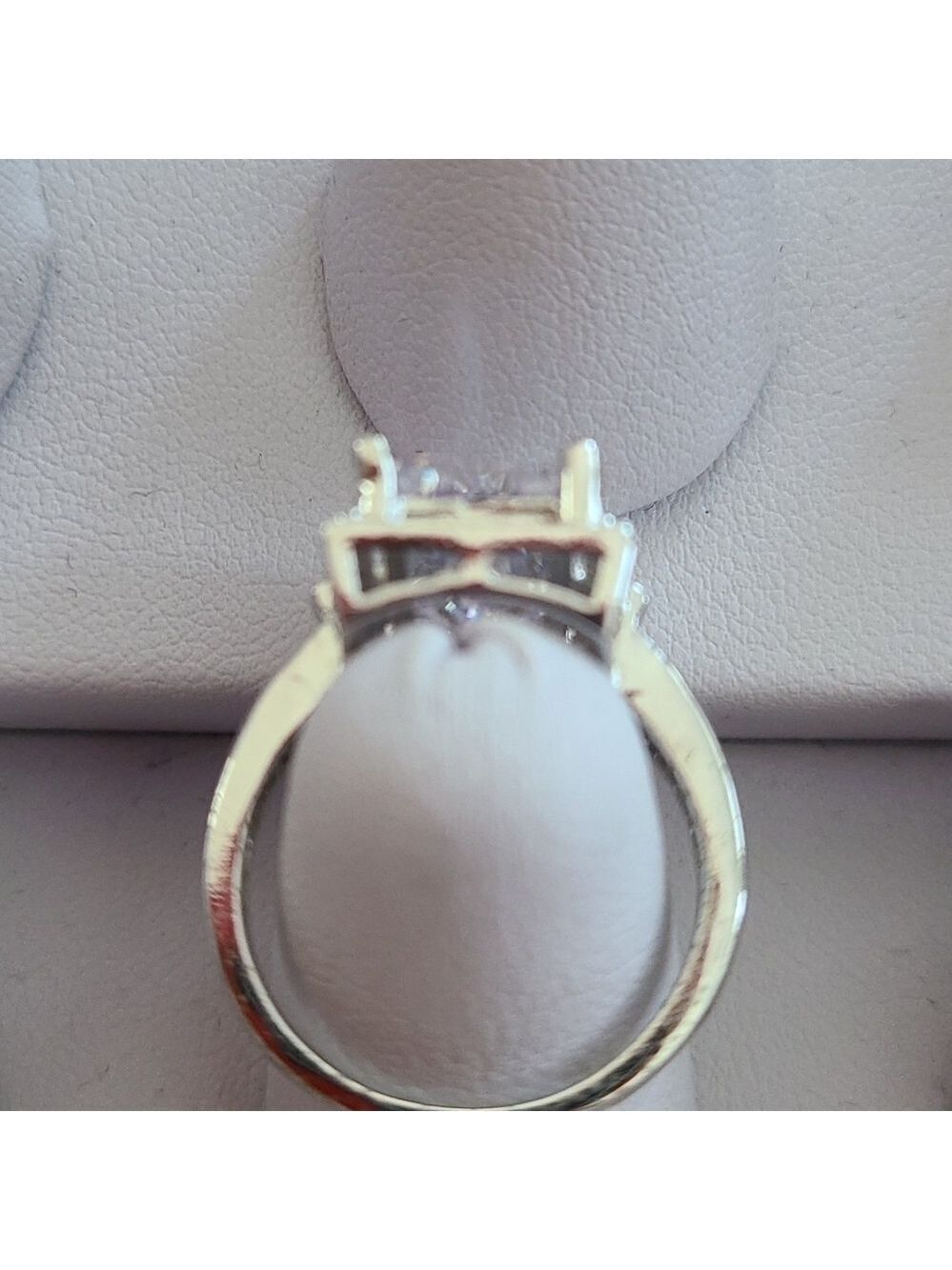 TRÏBE STERLING silver Plated Radiant shape CZ Engagement Ring Size 7 NWT - Picture 4 of 6